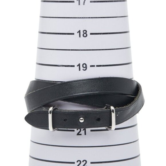 Hermes Api 2 Black Silver Leather Metal Belt main image 2